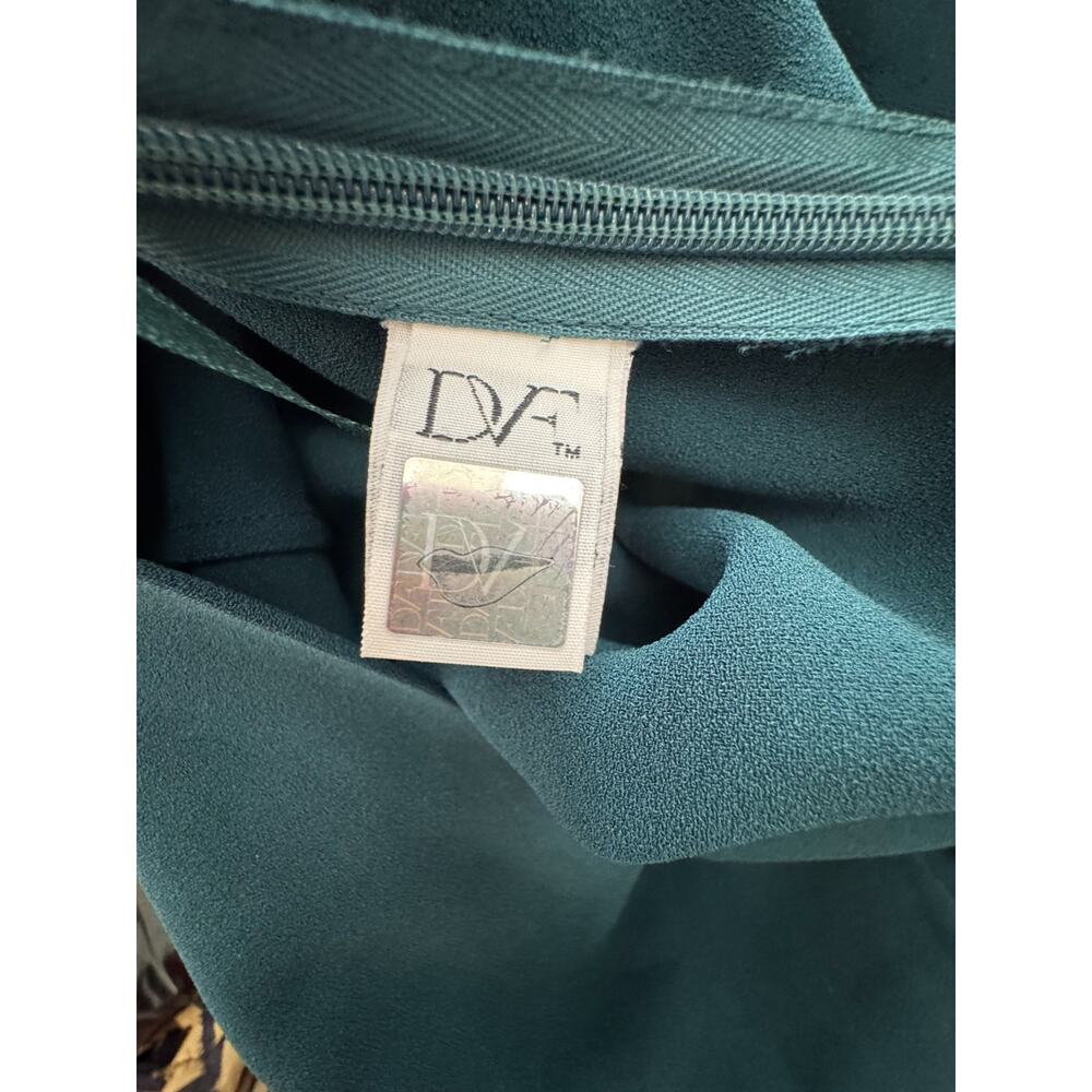 DIANE VON FURSTENBERG Aurora Mini 3/4 Sleeve Dress, Indian Teal Size 8 - Picture 4 of 6